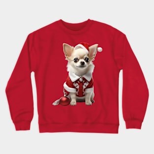 Cute Baby Chihuahua Santa Crewneck Sweatshirt